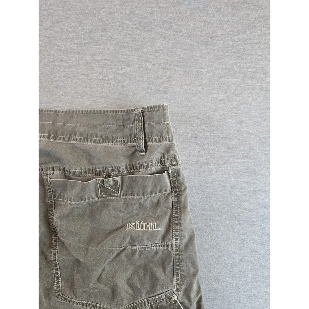 Kuhl Shorts Men's 34 Olive Ramblr Vintage Patina Dye Cargo Hike Climb Camp‎ 10" - Picture 7 of 16
